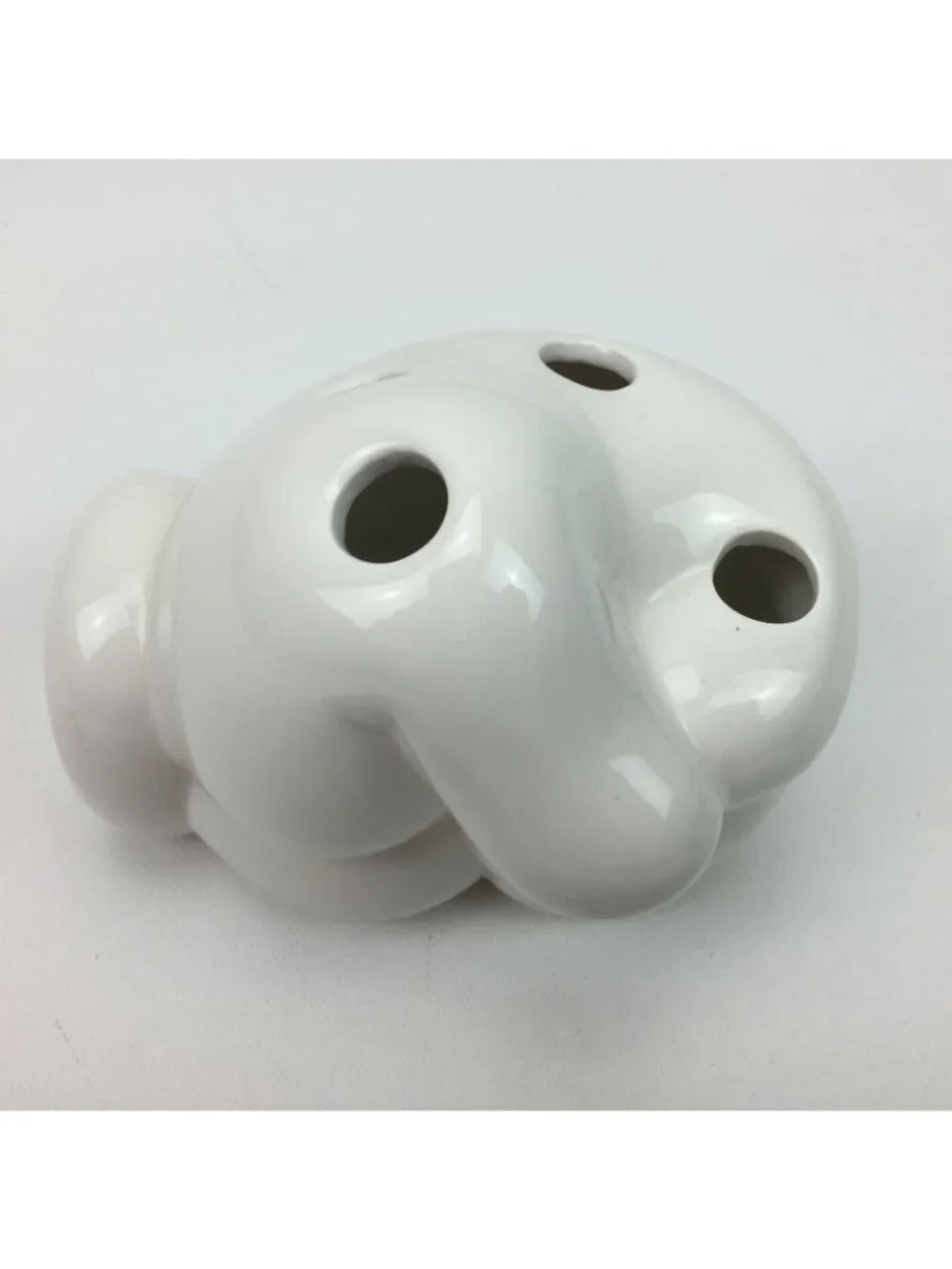Disney Scattered Mickey Mouse Parts White Ceramic Glove 4 Toothbrush Holder